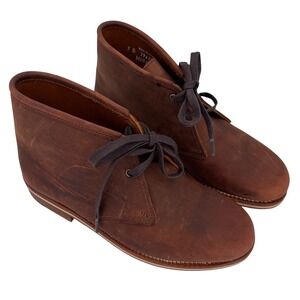 HELM USA Made Pull Up Leather Chukka Boots Brown Heritage Quiet Luxury Mens 7D